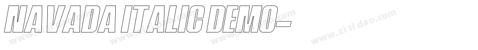Navada Italic Demo字体转换
